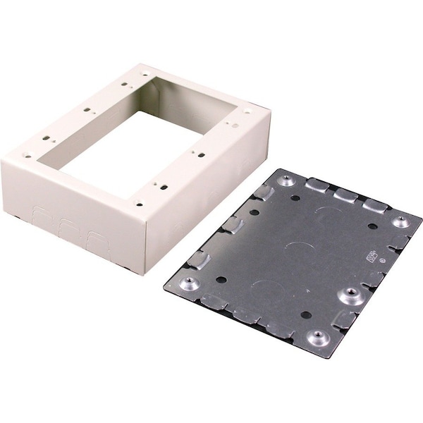 Wiremold Three Gang Box Fitting, Ivory, Steel V5748-3 - main