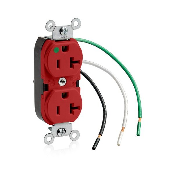 Leviton Duplex Receptacle/Oultet, 20 Amp 8300-LR - main