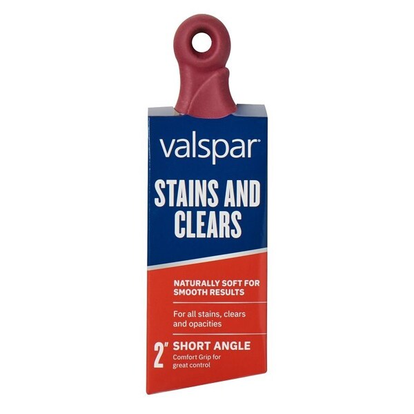 Valspar Stains and Clears Sash Brush, 2 in W, Angle Brush, Polyester Bristle, Ergonomic, Short Handle 884289200 - main