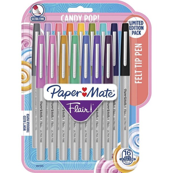 Paper Mate Papermate 2027233 Ultra Fine Point Flair Felt Tip Pens; 16 Count 2027233 - main