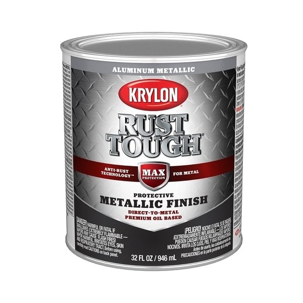 Krylon Rust Tough Oil-Based Gloss Rust Control Enamel, Aluminum, 1 Qt. K09717008 - main