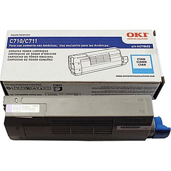 Oki C711 Series Cyan Toner Cartridge 44318603 - main