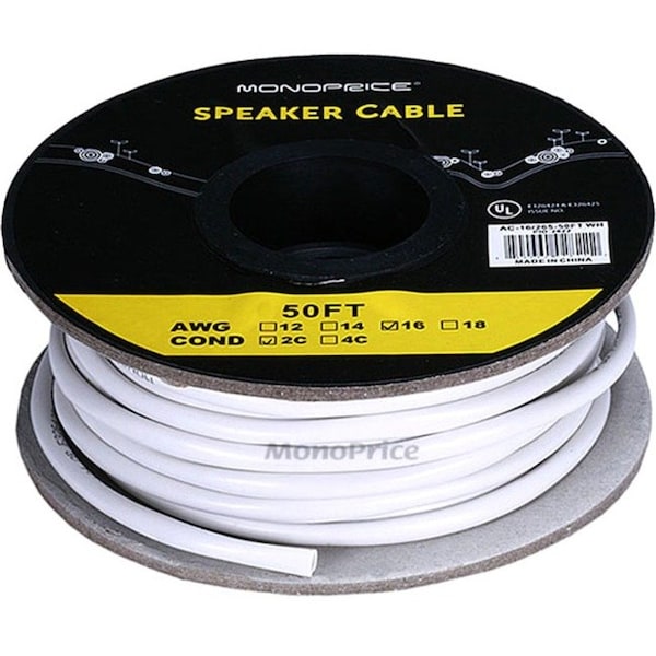 Monoprice Access Series 16AWG CL2 Rated 2-Conductor Speaker Wire, 50ft 2822 - main