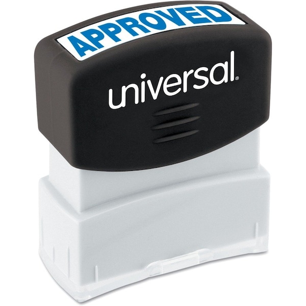 Universal Message Stamp, APPROVED, Pre-Inked/Re-Inkable, Blue UNV10043*** - main