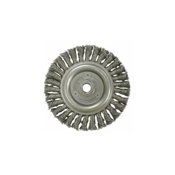 Weiler Roughneck Stringer Bead Wheel, 6 in dia x 1/2 in Face W x 5/8 in-11 UNC x 0.023 in, 12500 RPM, 1 804-08916 - main