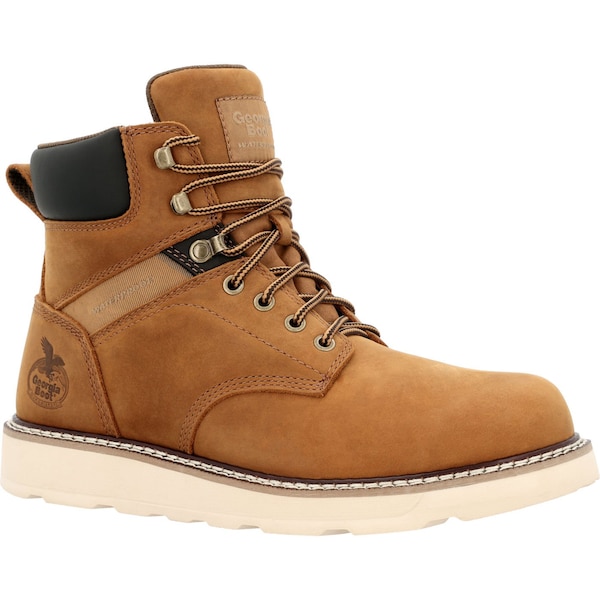 Georgia Men's Work Boot, 8 M, Steel Toe Toe, 6 in H, Barracuda Gold, GB00695 GB00695 - main