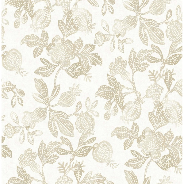A-Street Prints Beach Rose Champagne Floral Fruits Wallpaper 4172-27495 - main