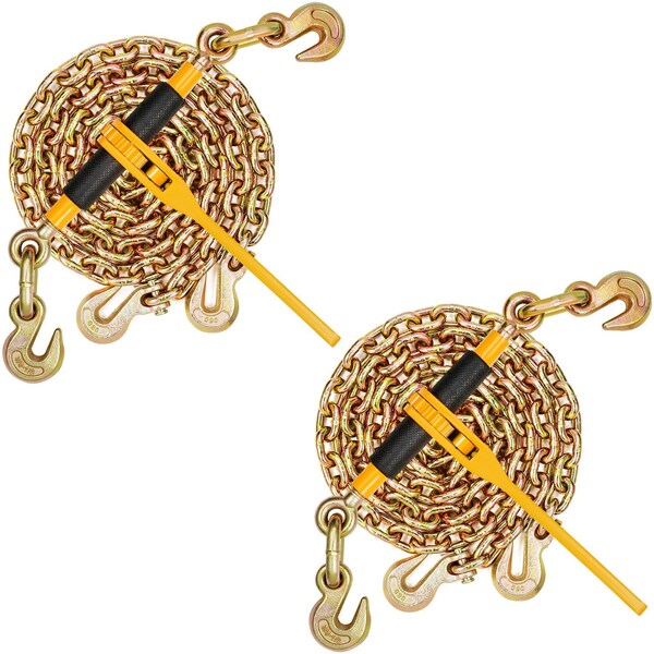 Vevor Chain Binder Ratchet Load Binder 1/4"-5/16" 2600 lbs for Tie Down, 4PK 1/4-5/16B - main