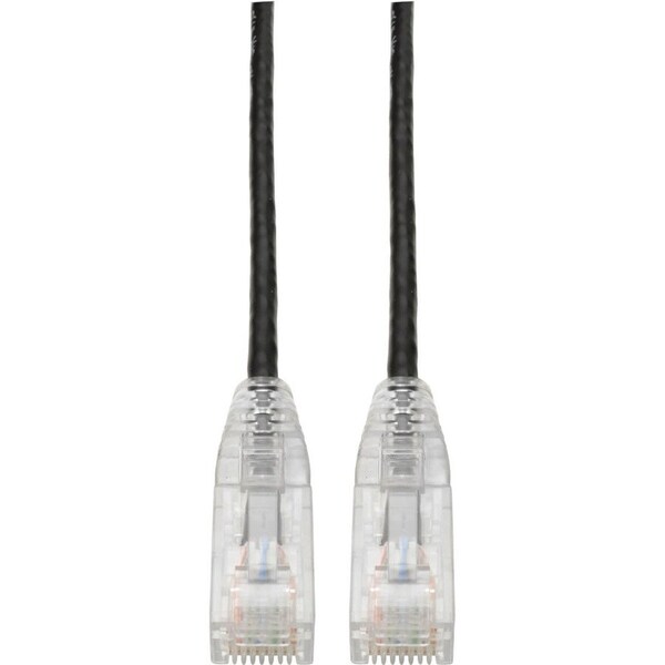 Eaton Tripp Lite Series Cat6 Gigabit Snagless Slim UTP Ethernet Cable RJ45 M/M, PoE, Black, 10 ft. N201-S10-BK - main