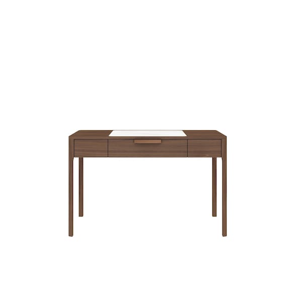Homeroots 47" White and Brown Marble and Wood Computer Desk 554203 - main