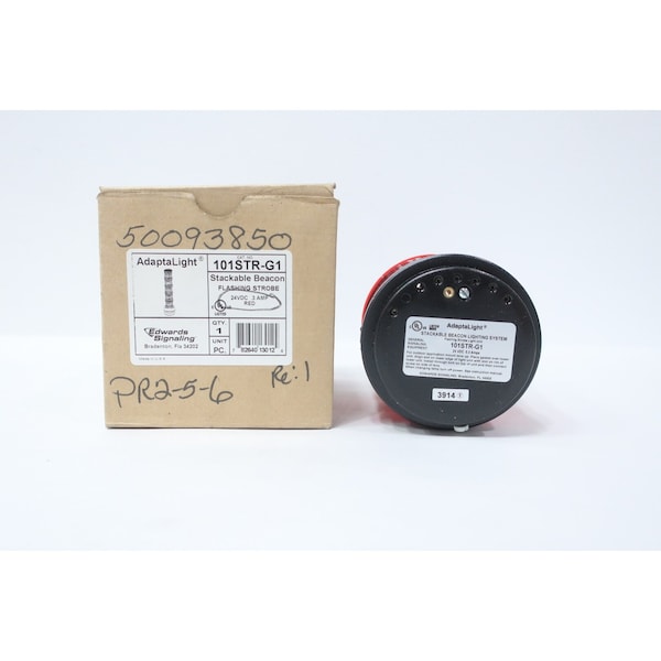Edwards Signaling RED STACKABLE STROBE LIGHT MODULE 24V-DC 101STR-G1 - main