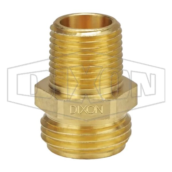 Dixon Garden Hose Adapter, 3/4-11-1/2 x 1/2-14, Male Garden Hose Thread x MNPT, 34 to 195DegF 5081208CLF - main