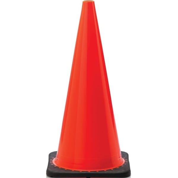 Jbc Safety Plastic JBC Revolution RS Traffic Safety Cone, 28 in H Cone, PVC Cone, Fluorescent Orange Cone RS70025C - main