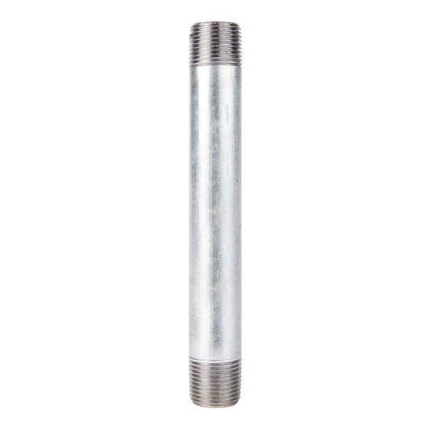 Stz Industries 1/2 in. MIP each X 1/2 in. D MIP Galvanized Steel 6 in. L Nipple 301UP12X6 - main