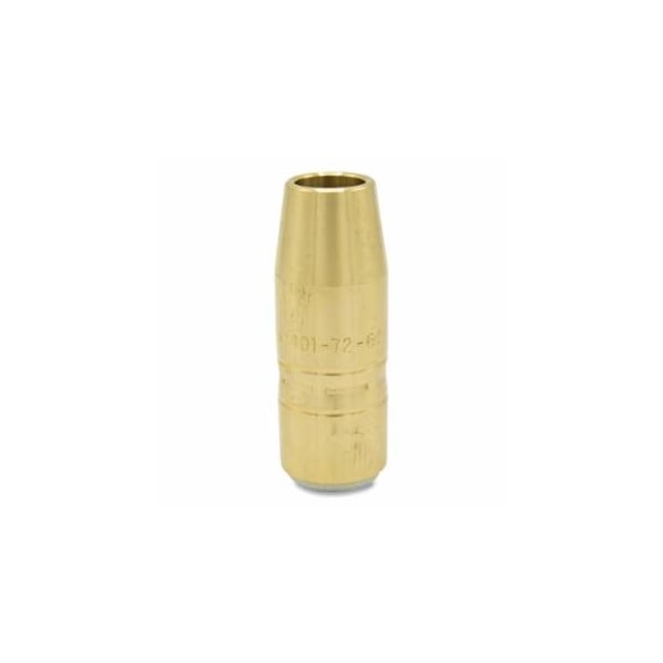 Bernard Air-Cooled Bore Nozzle, Heavy-Duty, Slip-On, 5/8 in Bore, 1/8 in Recess, Tapered, Brass, 10PK 360-401-72-62 - main