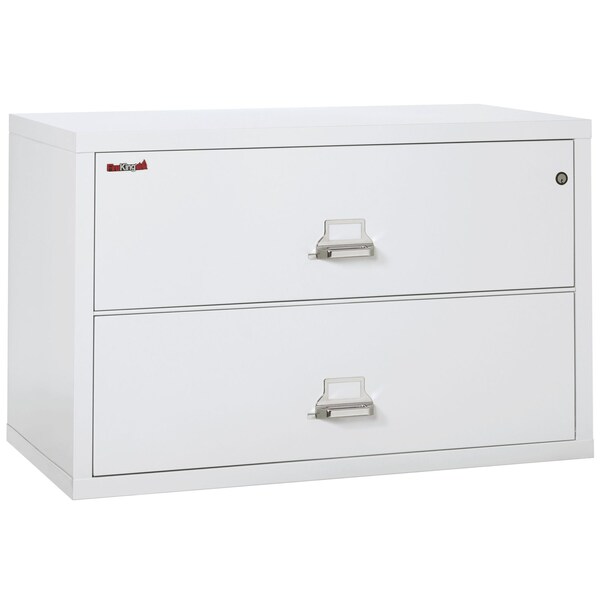 Fireking 2 Drawer, 1 Hr Fire & Impact Rated, 44" Wide Lateral Arctic White 2-4422-CAW - main