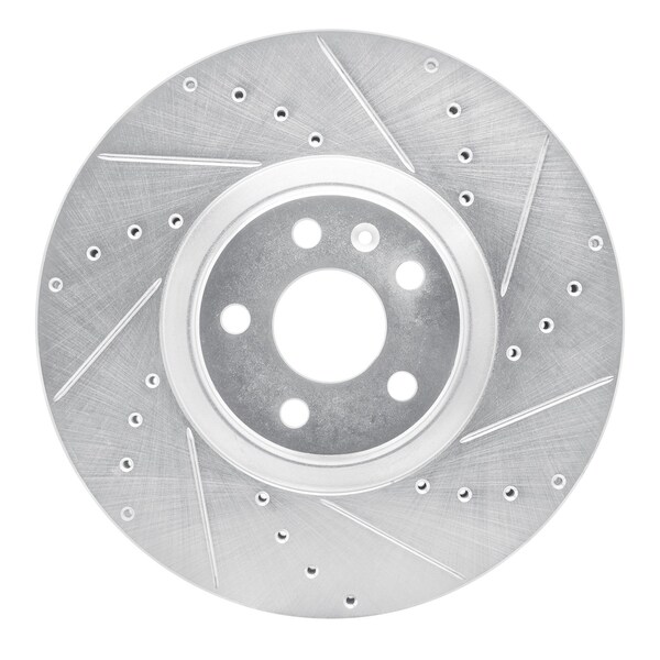 Dynamic Friction Co DFC Brake Rotor - Drilled and Slotted - Silver 631-27051R - main