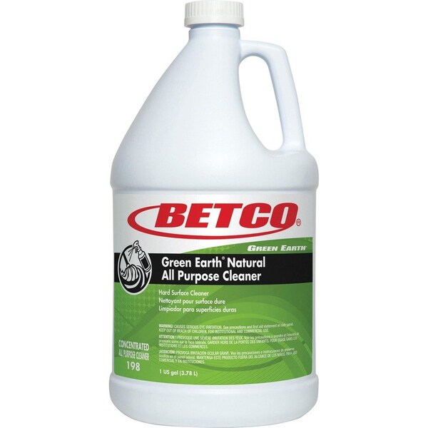 Betco Green Earth Natural All Purpose Cleaner - Concentrate - 128 fl oz (4 quart) - Clean Scent, 4PK 1980400 - main