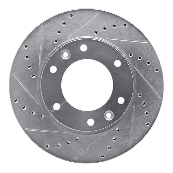 Dynamic Friction Co DFC Brake Rotor - Drilled and Slotted - Silver 631-21023L - main