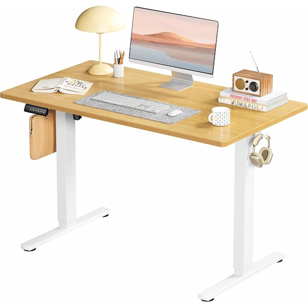 Simple Deluxe Electric Standing Desk, Adjustable Height Stand up Desk, 24x40 Inches Sit Stand Home Office Desk wi 3A88TDESKP4024V3YLW - main