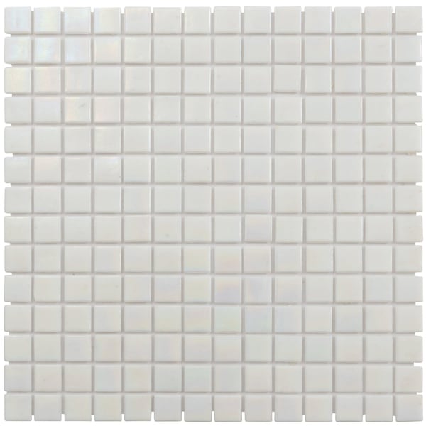 Apollo Tile Nacreous 12 in. x 12 in. Glossy White Glass Mosaic Wall and Floor Tile 20 sq. ft./case, 10PK APLPE88WH106A - main