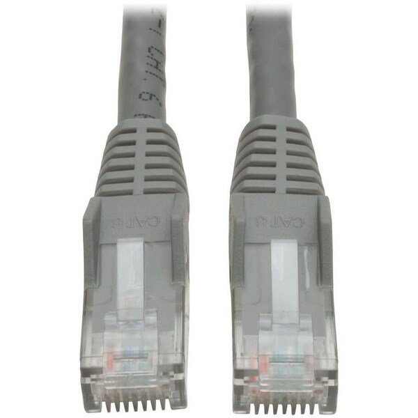 Eaton Tripp Lite Series Cat6 Gigabit Snagless Molded UTP Ethernet Cable RJ45 M/M, PoE, Gray, 6 ft. N201-006-GY - main