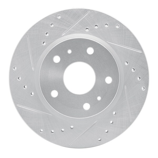 Dynamic Friction Co DFC Brake Rotor - Drilled and Slotted - Silver 631-01004L - main
