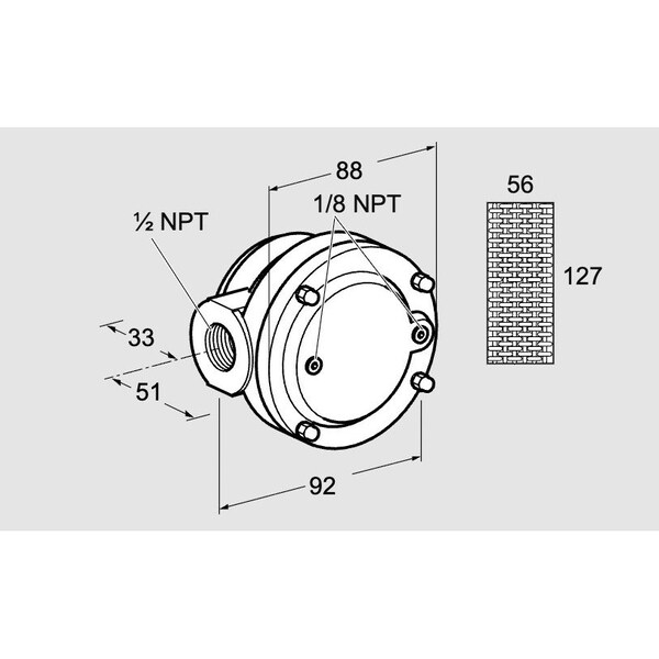 Honeywell Kromschroder FLTR, GAS, GFK 15TN40 3, 1/2 IN. NPT DN 15, KS81935500 - main