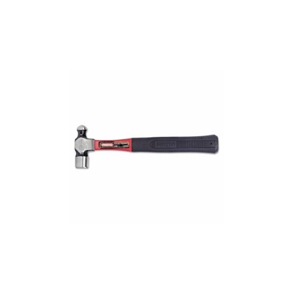 Proto Ball Pein Hammer, Straight Fiberglass Handle, 13 in, Forged Steel 16 oz Head 577-1316PGD - main