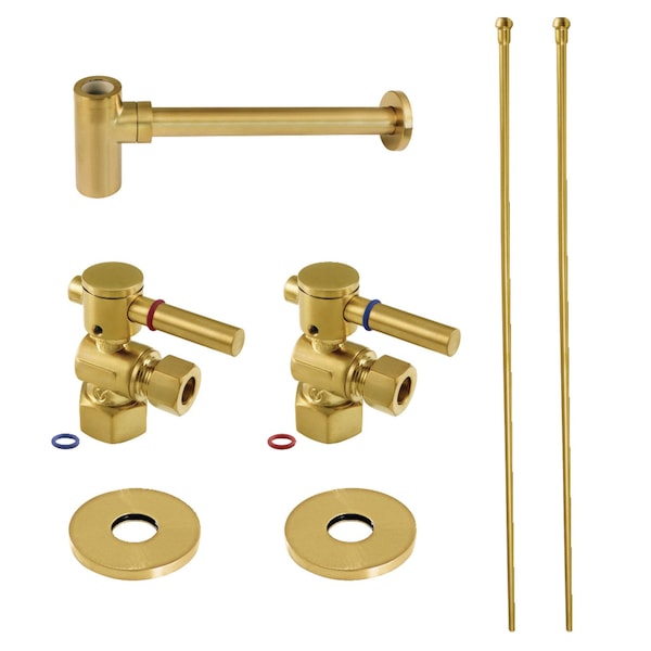 Kingston Brass Plumbing Sink Trim Kit with Bottle Trap, Brushed Brass CC43107DLLKB40 - main