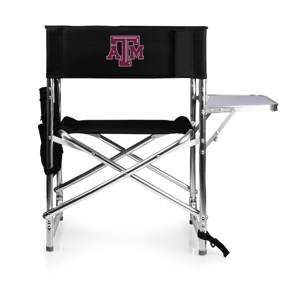 Picnic Time Family Of Brands NCAA Texas A&M Aggies Sports Chair with Side Table - Beach Chair 809-00-179-564-0 - main