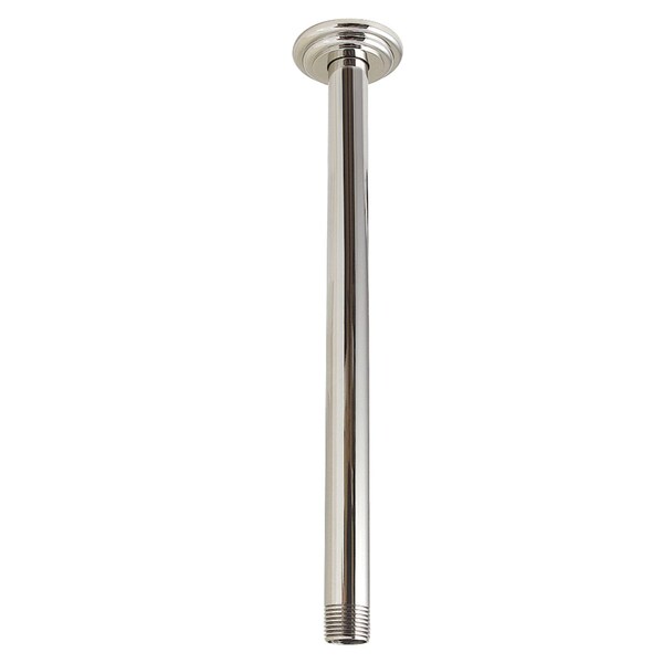 Kingston Brass 12" Rain Drop Ceiling Mount Shower Arm with Round Flange, Polished Nickel K211C6 - main