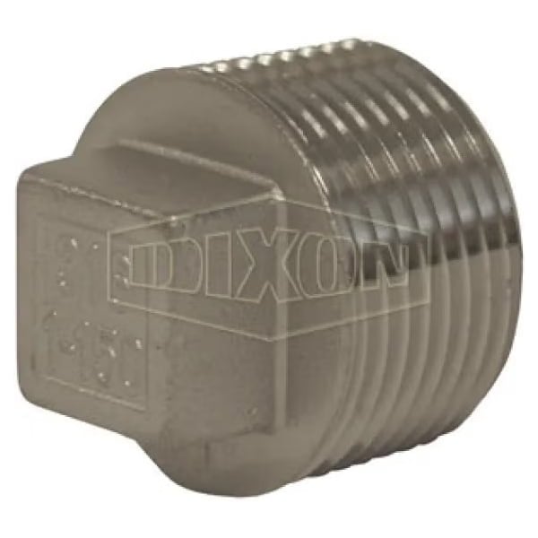 Dixon Square Head Plug, 4 in Nominal, MNPT End Style, 150 lb, 316 SSss Steel SHP400SS - main