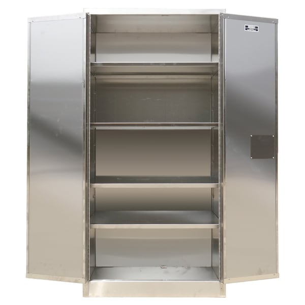 Securall Storage Cabinet, 4 Shelves, Stainless Steel, 48 in W x 72 in H x 24 in D 101-sw-ss - main