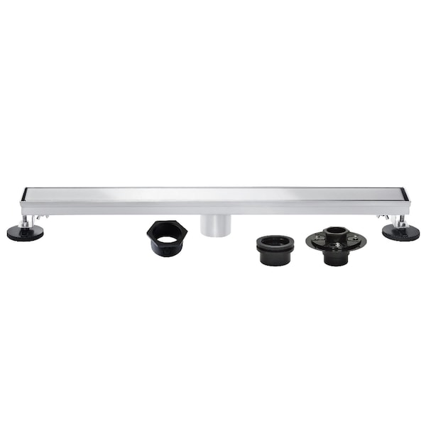 Kingston Brass 32-Inch Stainless Steel Linear Shower Drain with Reversible Tile Insert and Flat Grate BSFK3221 - main