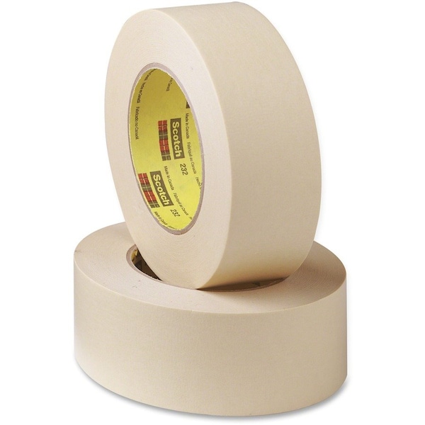 Scotch Tape, Masking, 2"x60 yd, OfWht, 2 in W x 60 yd L, 6.3 mil Thick, Tan 2322 - main