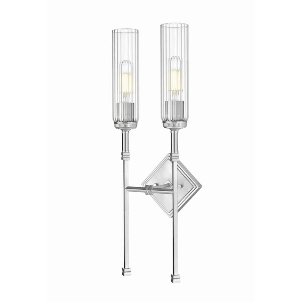 Z-Lite Esme Brushed Nickel 2 Light Wall Sconce 3047-2S-BN - main