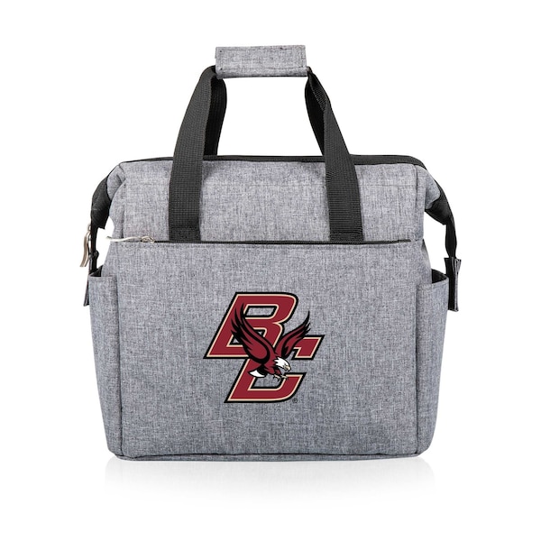 Picnic Time Family Of Brands NCAA Boston College Eagles On The Go Lunch Bag Cooler - Soft Cooler Lunch Box, Heathered Gray 510-00-105-054-0 - main