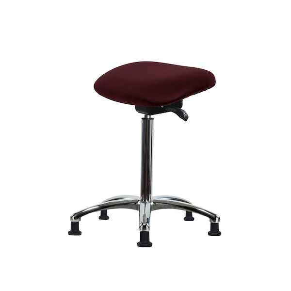 Blue Ridge Ergonomics Vinyl Sit-Stand Chrome - Standing Height with Stationary Glides in Borscht Supernova Vinyl VSTSS-CR-NF-RG-8815 - main