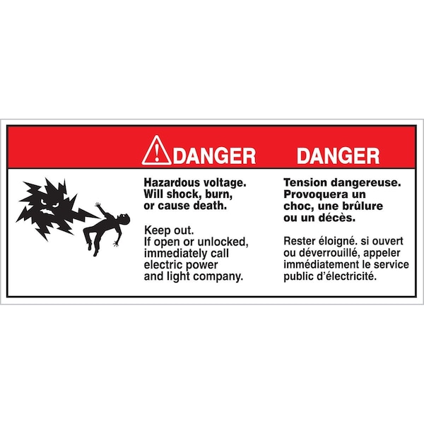 Accuform FRENCH BILINGUAL DANGER FBLELC191 - main