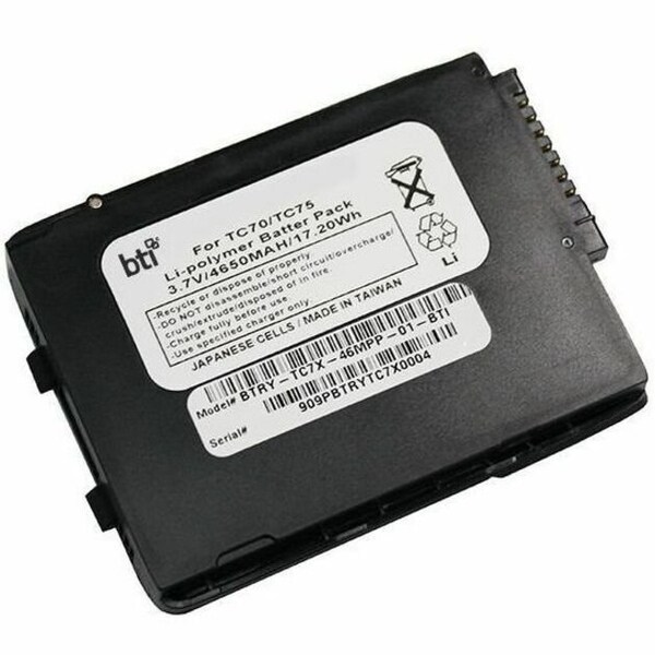 Battery Technology BTI 3.7V 4650MAH 17.20WH LI-ION SCANNER BATTERY FOR ZEBRA BTRY-TC7X-46MPP-01-BTI - main