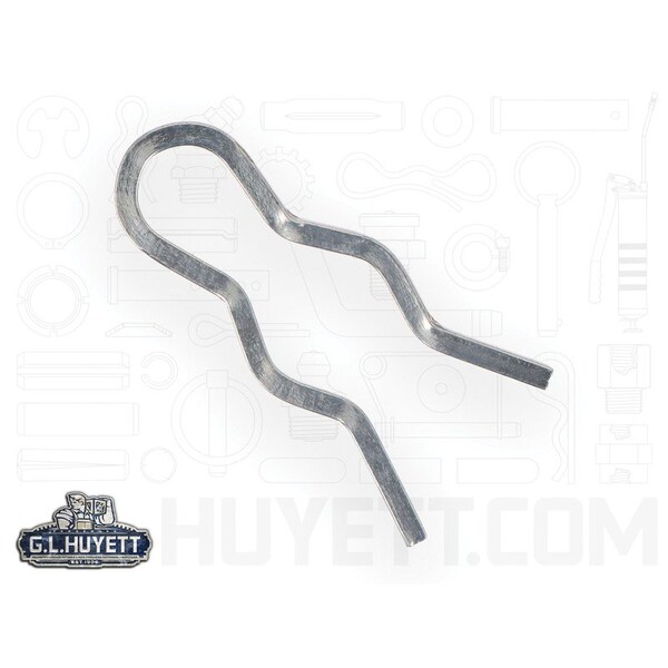 Huyett Hair Pin, Zinc Plated Spring Steel, 0.047 in Wire Dia x 0.938 in Length BPXZ-406 - main