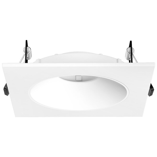 Elco Lighting Pex 4in Canless Square Deep Reflector, Black with White Trim EKCL4216W - main