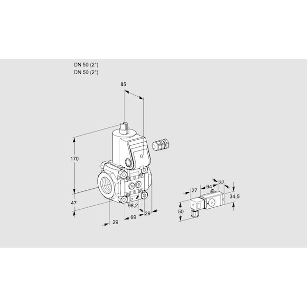 Honeywell Kromschroder Gas Solenoid Valve – EN 161, IP65, 500 mbar, FM/CSA Approved KS88009117 - main