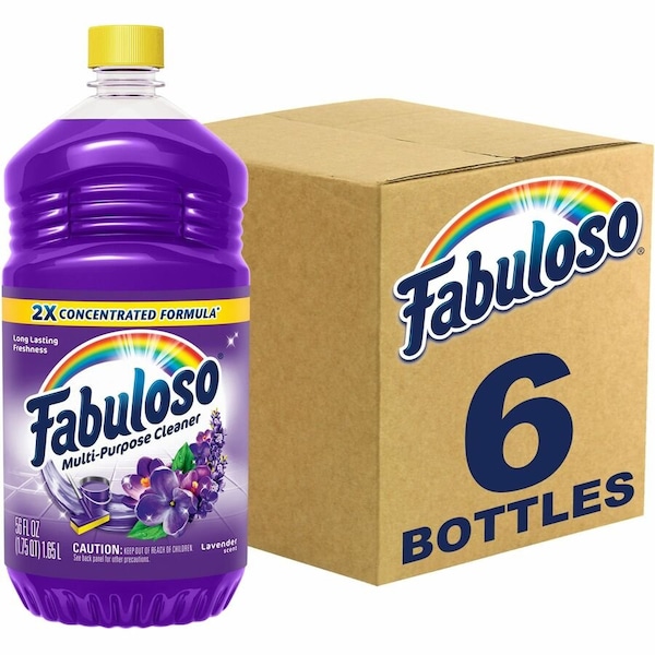Fabuloso All-Purpose Cleaner - 56 fl oz (1.8 quart) - Lavender Scent - Rinse-free, Residue-free, Long, 6PK 153041 - main