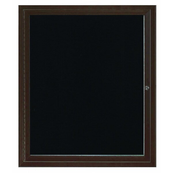 Aarco Illuminated Enclosed Letter Board Directory w/ Bronze Anodized Aluminum Frame, 36''Hx30''W 1 Door ADC3630IBA - main