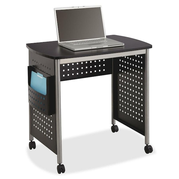 Safco Products 1907BL Scoot Sit-Down Workstation, Black/Silver 1907BL - main
