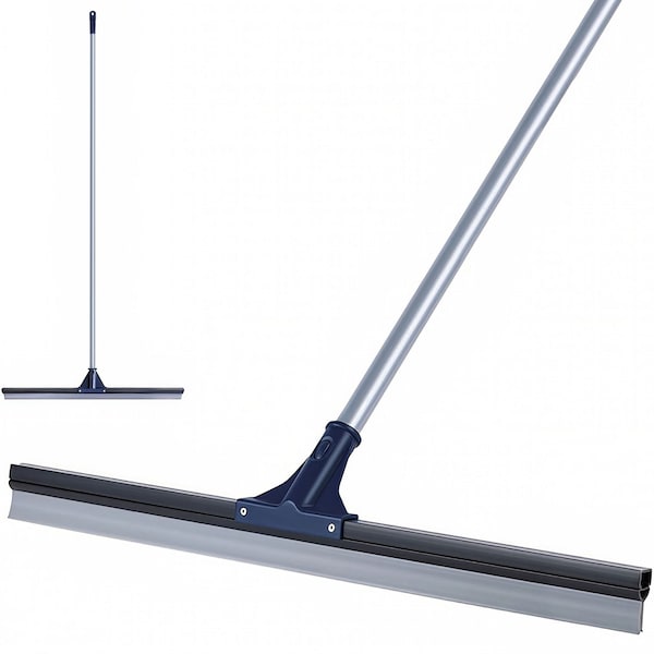 Dsv Standard Floor Squeegee, 51.5in Stainless Steel Handle, 30in Silicone Blade, Commercial, Industrial Cleaning 87555 - main