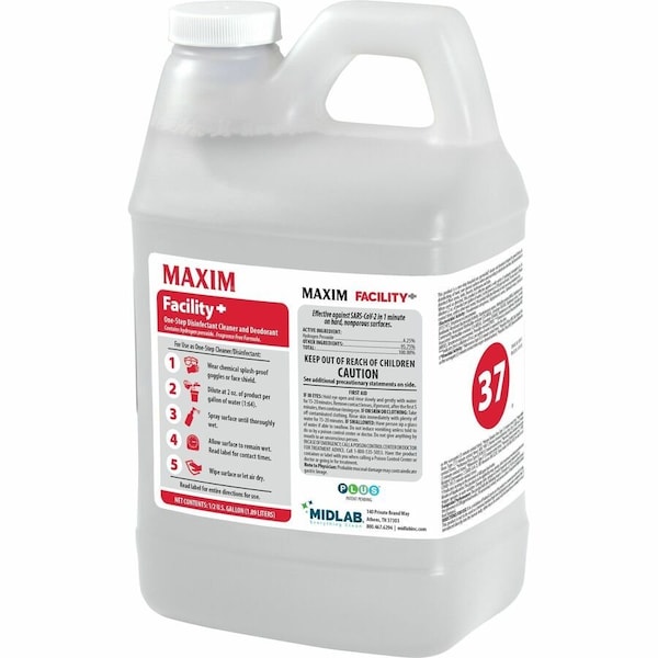Maxim One-Step Disinfectant/Cleaner/Deodorant - For Hard Surface, Nonporous Surface, Hospital, Food, 4PK 046200-65T - main