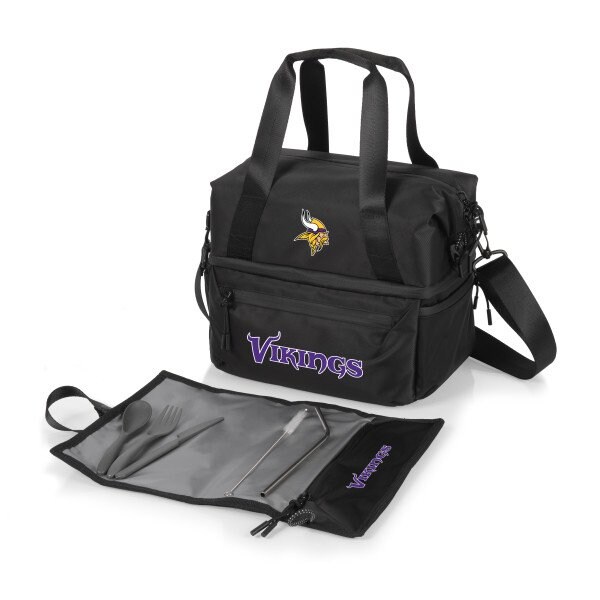 Picnic Time Family Of Brands NFL Minnesota Vikings - Tarana Recycled Lunch Bag Cooler with Utensils 515-01-179-184-2 - main